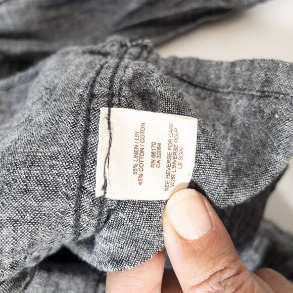 Free People XS Gray Ruffled Peplum Jacket Linen Blend - Picture 9 of 9